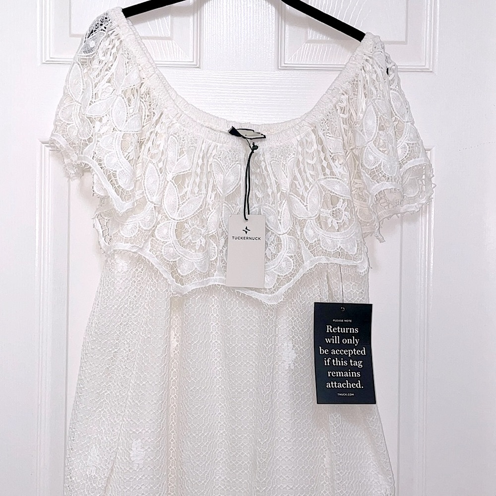 NWT Tuckernuck White Lace Avalon Maxi Dress - Picture 7 of 11